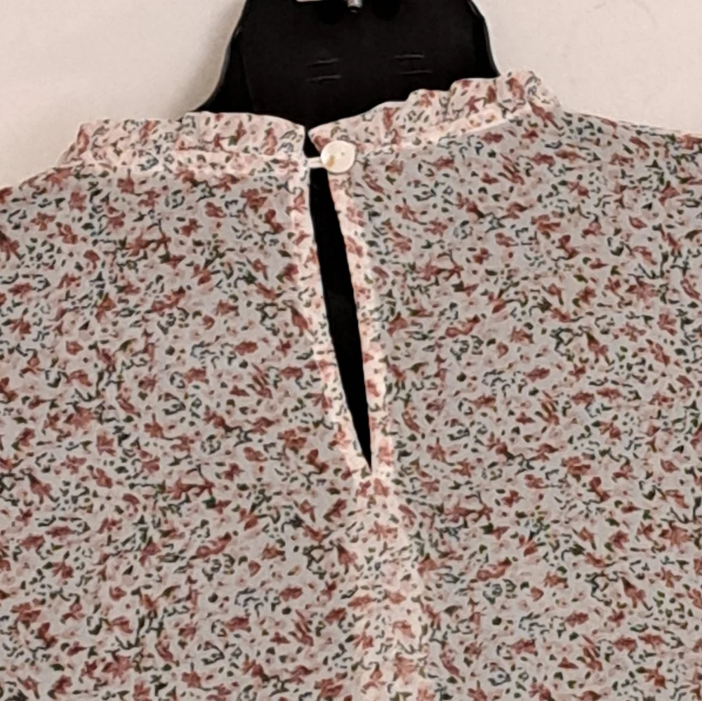 Promesa Floral BOHO Praire Chic Smocked Sleeveless Blouse Misses Size Small - Picture 7 of 7